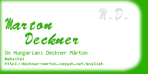 marton deckner business card